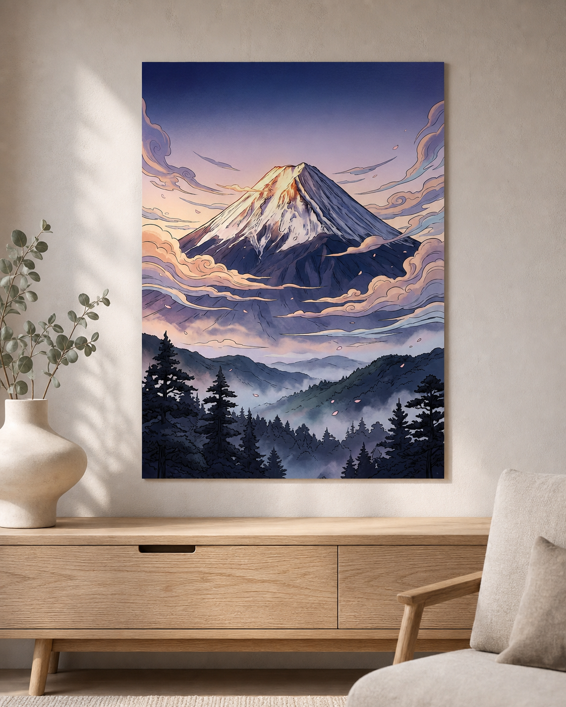 Dawn Cloud Forest Scenery Poster