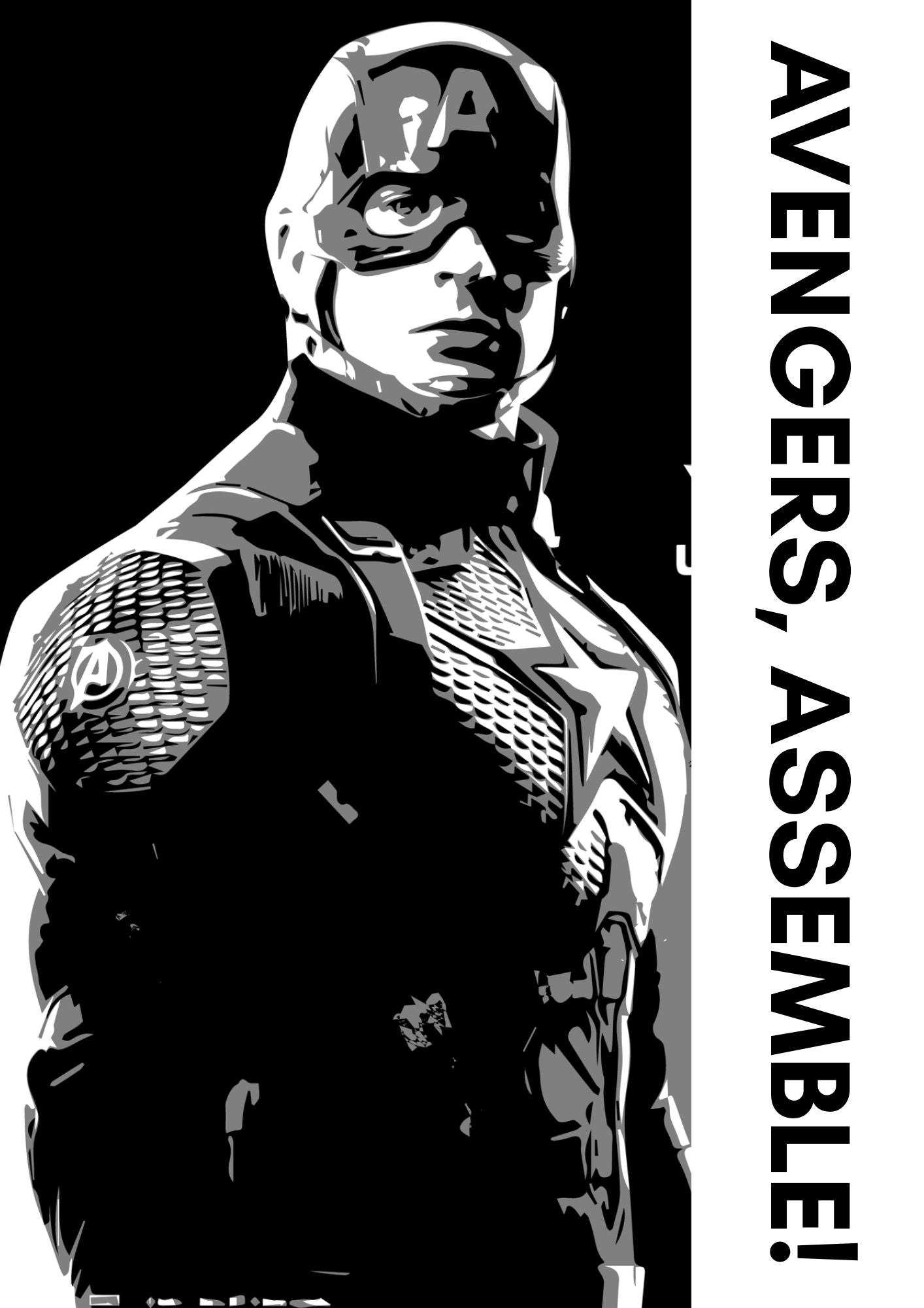 Avengers Assemble | Monochrome Hero Wall Poster