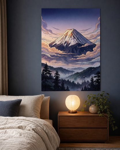 Dawn Cloud Forest Scenery Poster
