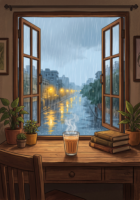 Chai Break Scenery Poster